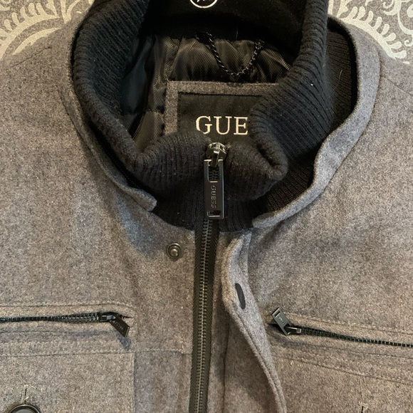 GUESS Men’s Medium Wool Military Coat - Picture 4 of 12